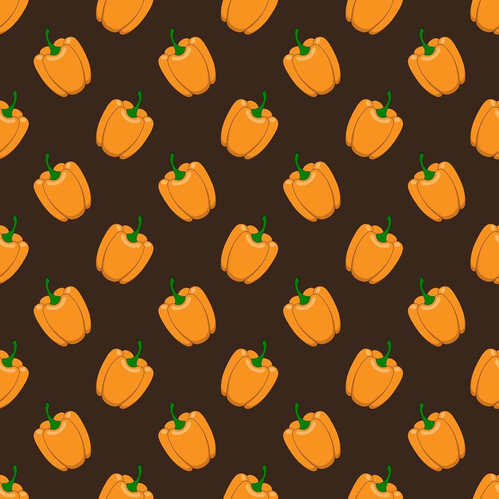 oranje paprika naadloos vector patroon.