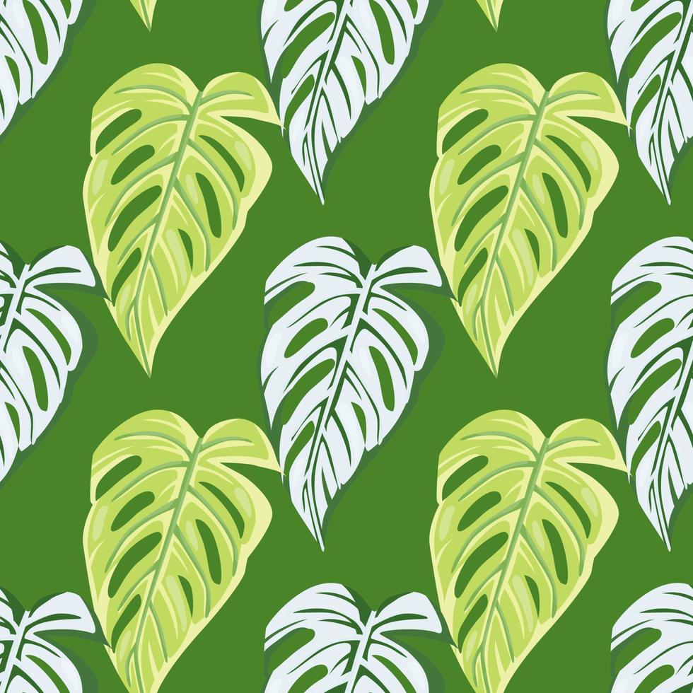oerwoud blad naadloos patroon. exotisch botanisch textuur. bloemen achtergrond. decoratief tropisch palm bladeren behang. vector