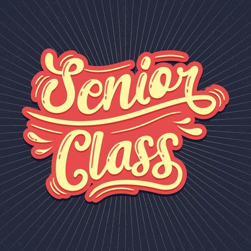 Senior Class Typografie vector