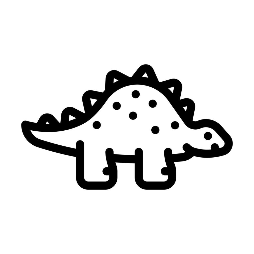 speelgoed- dier dinosaurus speelgoed- kind lijn icoon vector illustratie