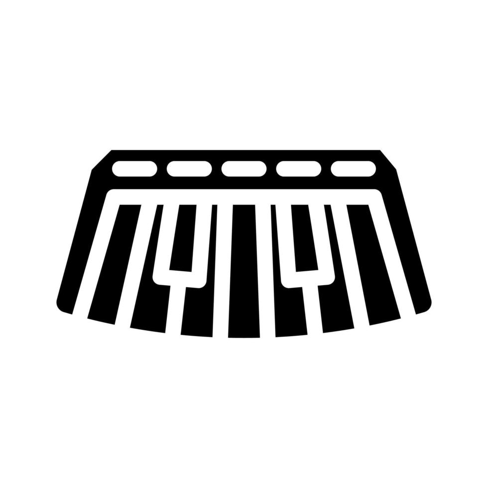 musical speelgoed- kind glyph icoon vector illustratie