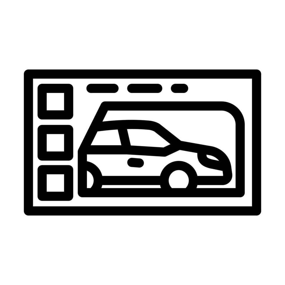 auto speelgoed- kind lijn icoon vector illustratie