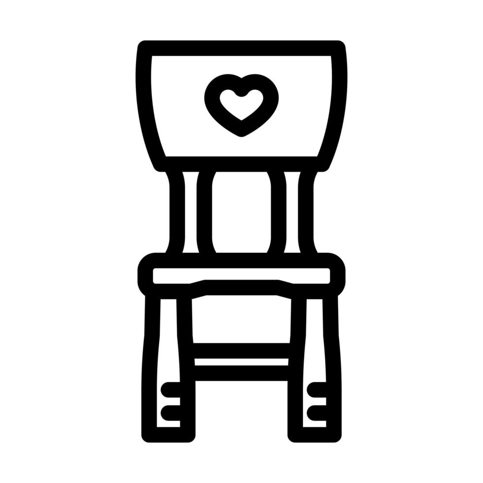 kind kantoor stoel slaapkamer lijn icoon vector illustratie