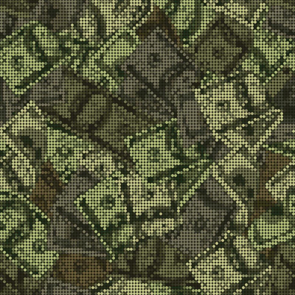groen khaki camouflage patroon met 100 dollar bankbiljetten. pixel retro effect. leger of jacht- groen maskeren ornament voor kleding, kleding stof, textiel, sport goederen. vector