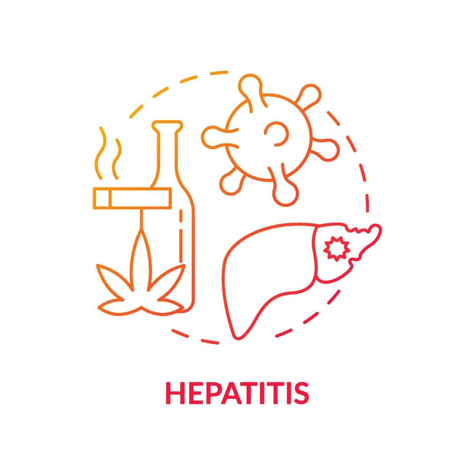 hepatitis concept pictogram vector