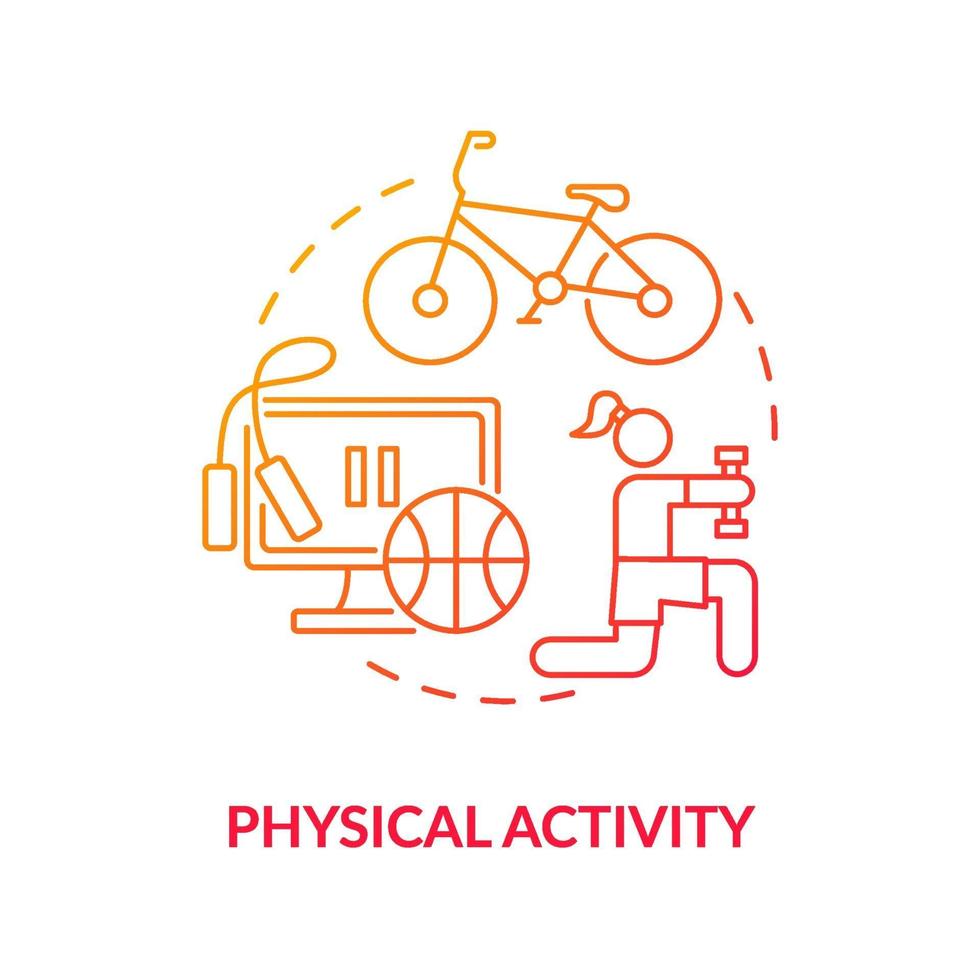 fysieke activiteit concept pictogram vector