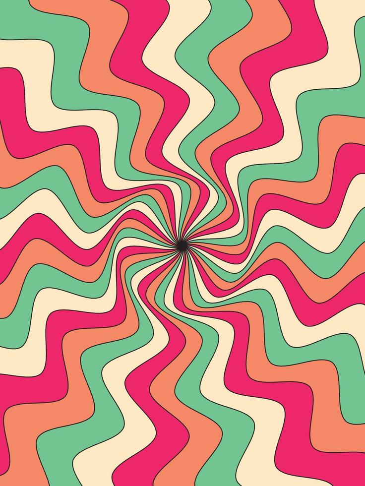 illustratie vector grafisch van retro groovy kleurrijk patroon achtergrond