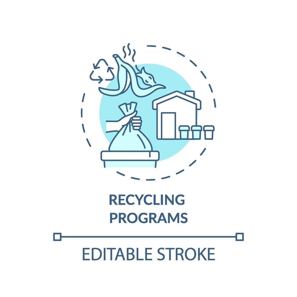 recycling programma's concept pictogram vector