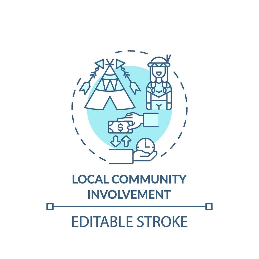 lokale gemeenschap betrokkenheid concept icoon vector
