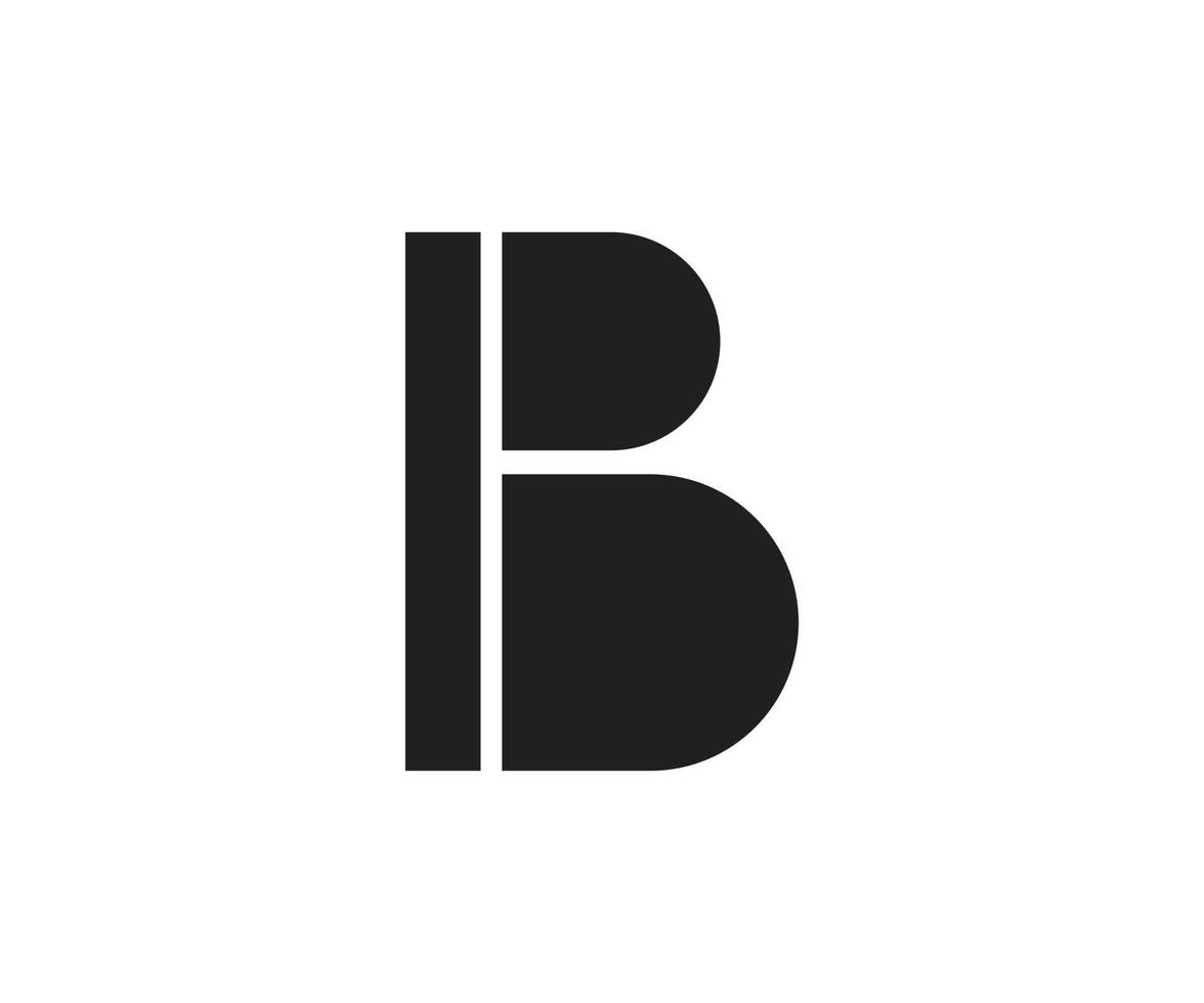 b brief logo ontwerp vector sjabloon