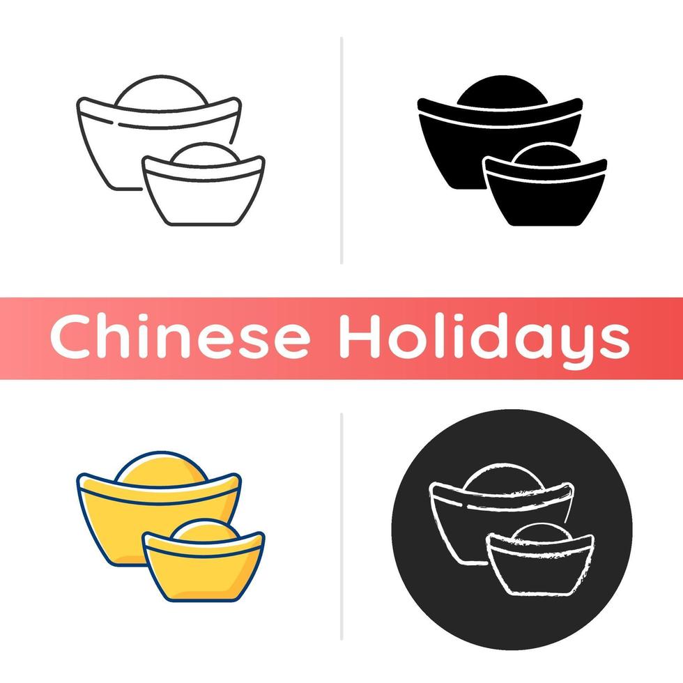 Chinese goudstaven pictogram vector