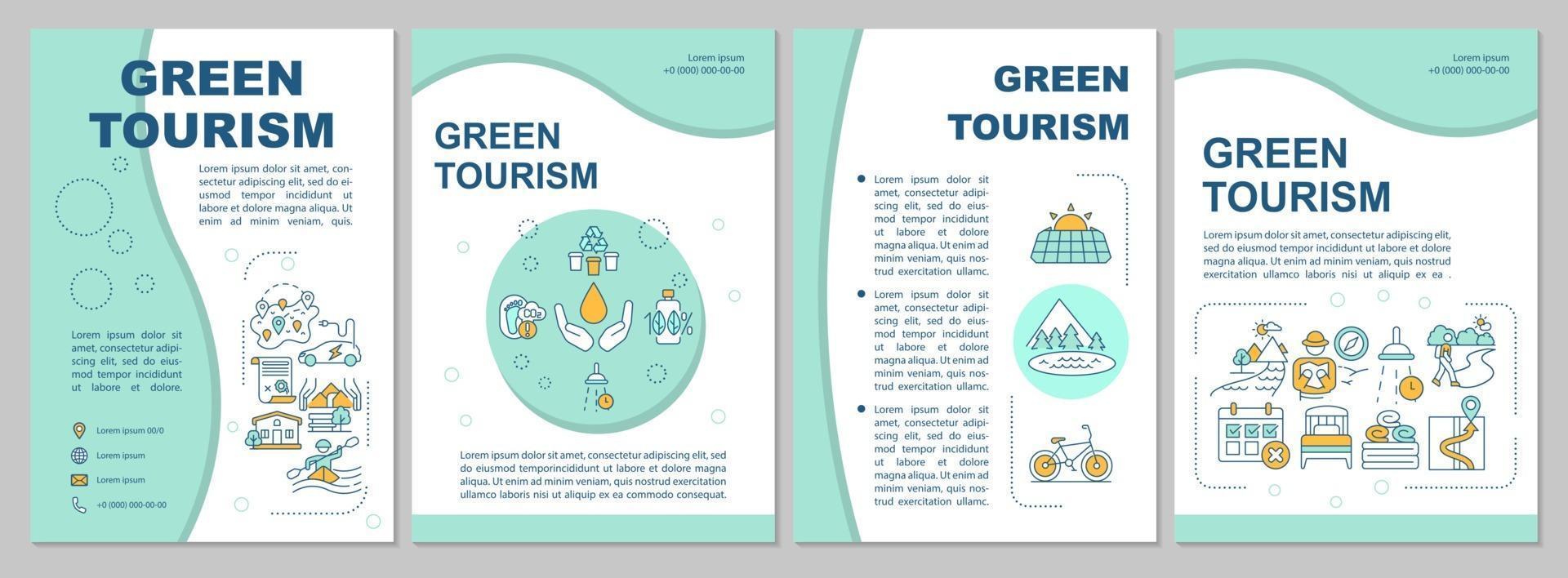 groene toerisme brochure sjabloon vector