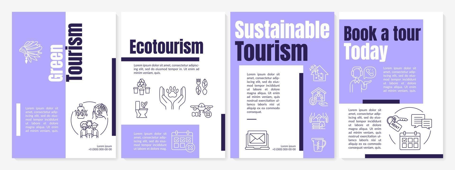 groene toerisme brochure sjabloon vector