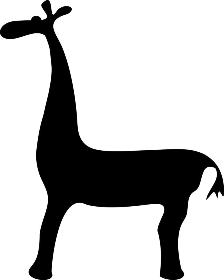 vector silhouet van giraffe Aan wit achtergrond