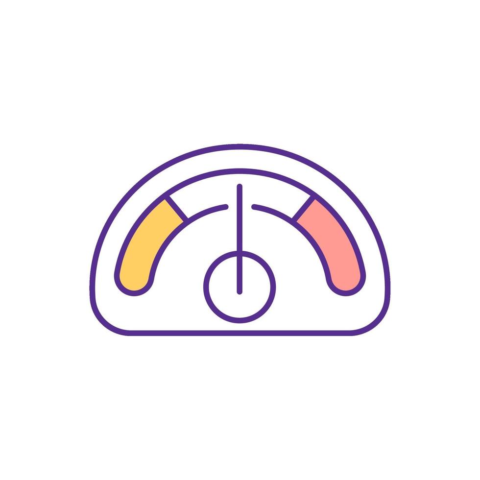 het reguleren van de bloeddrukniveaus RGB-kleur pictogram vector