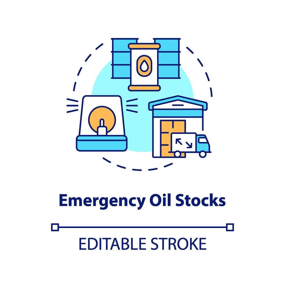 noodsituatie olievoorraden concept pictogram vector