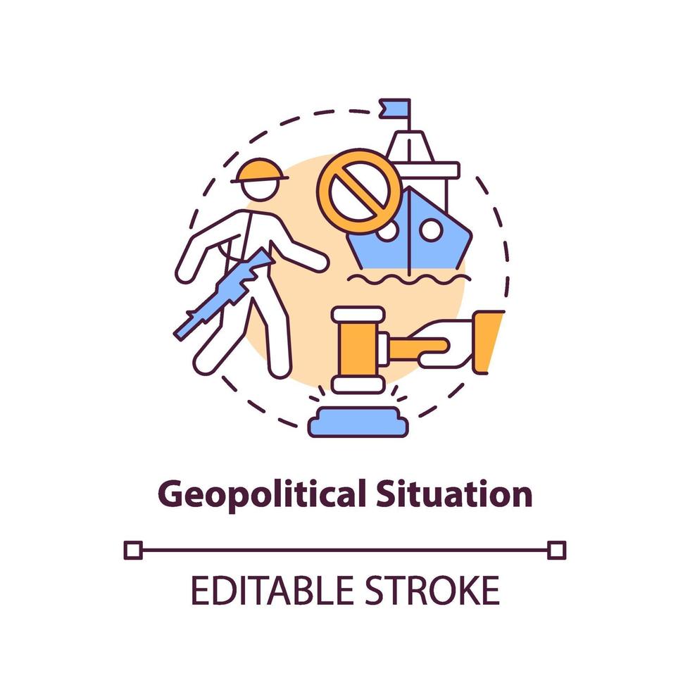 geopolitieke situatie concept pictogram vector