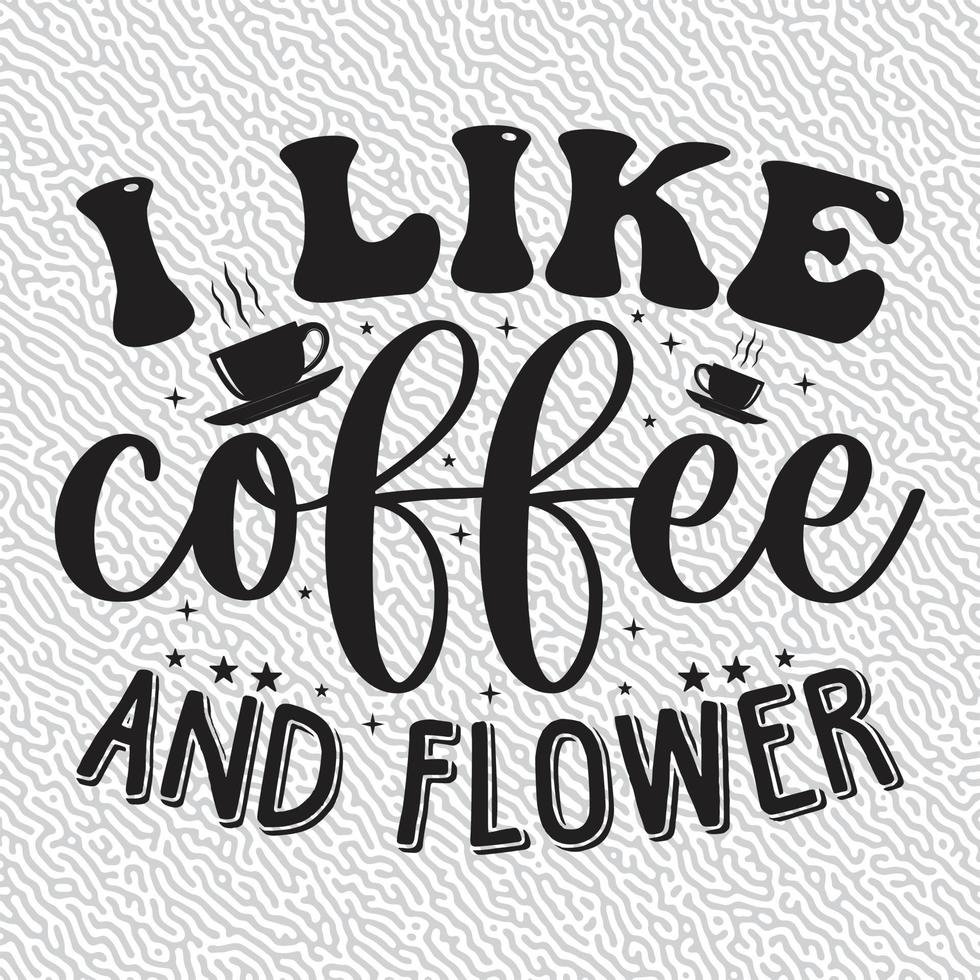 ik Leuk vinden koffie en bloem vector