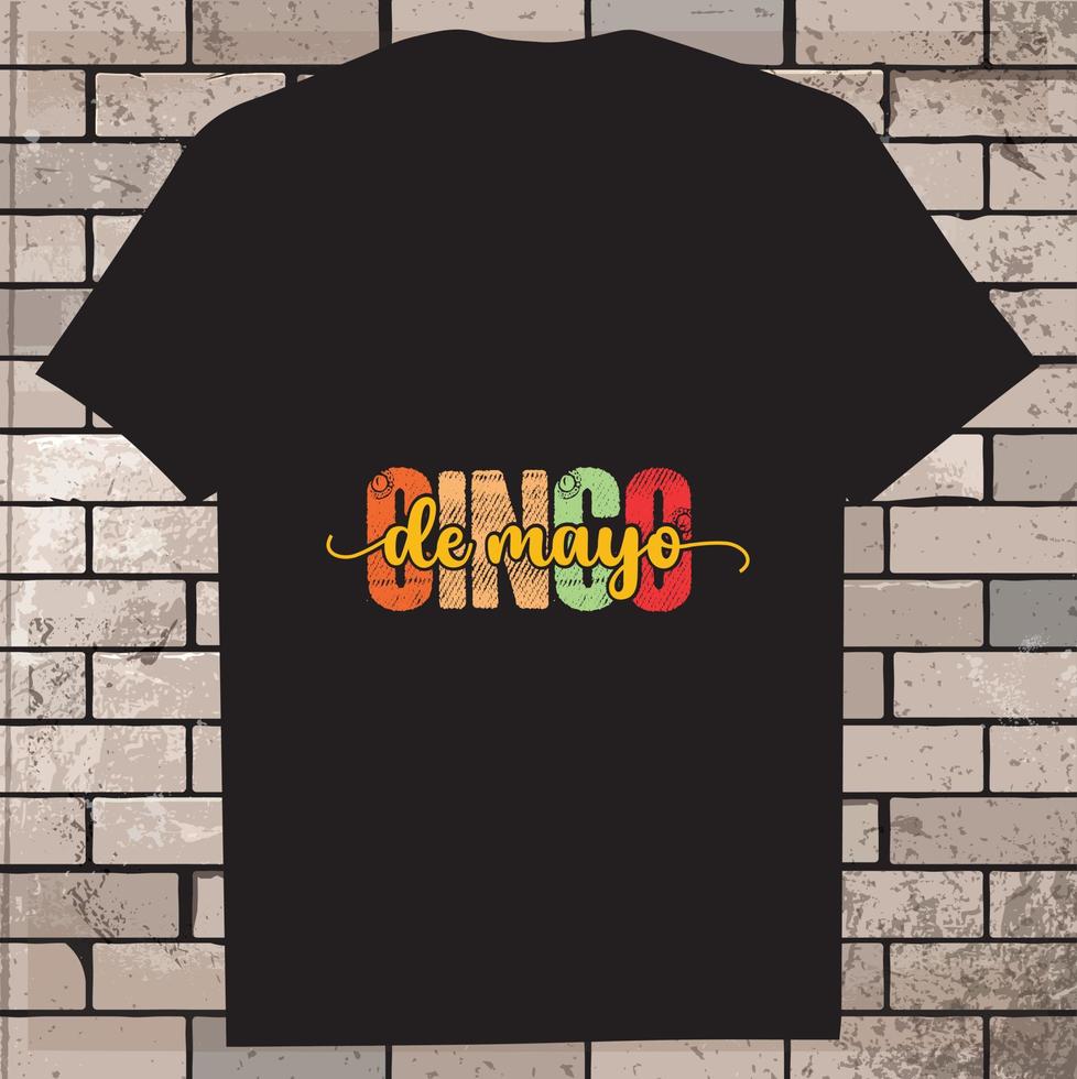 cinco de mayo t-shirt ontwerp, icoon, illustratie, grafisch vector