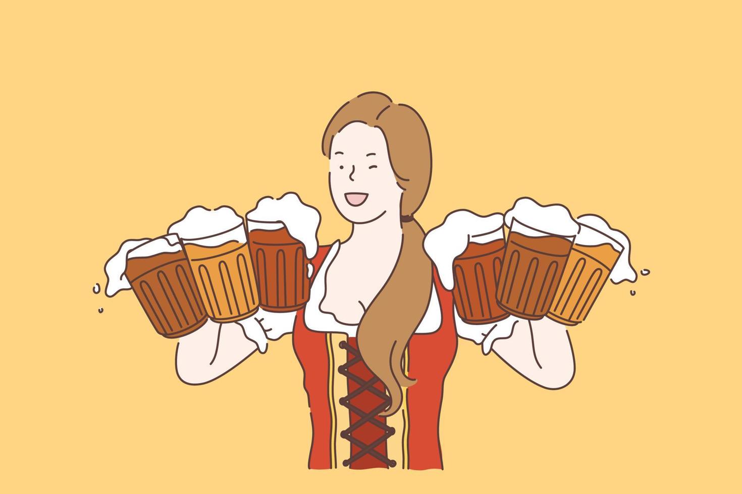 oktoberfeest vector concept.