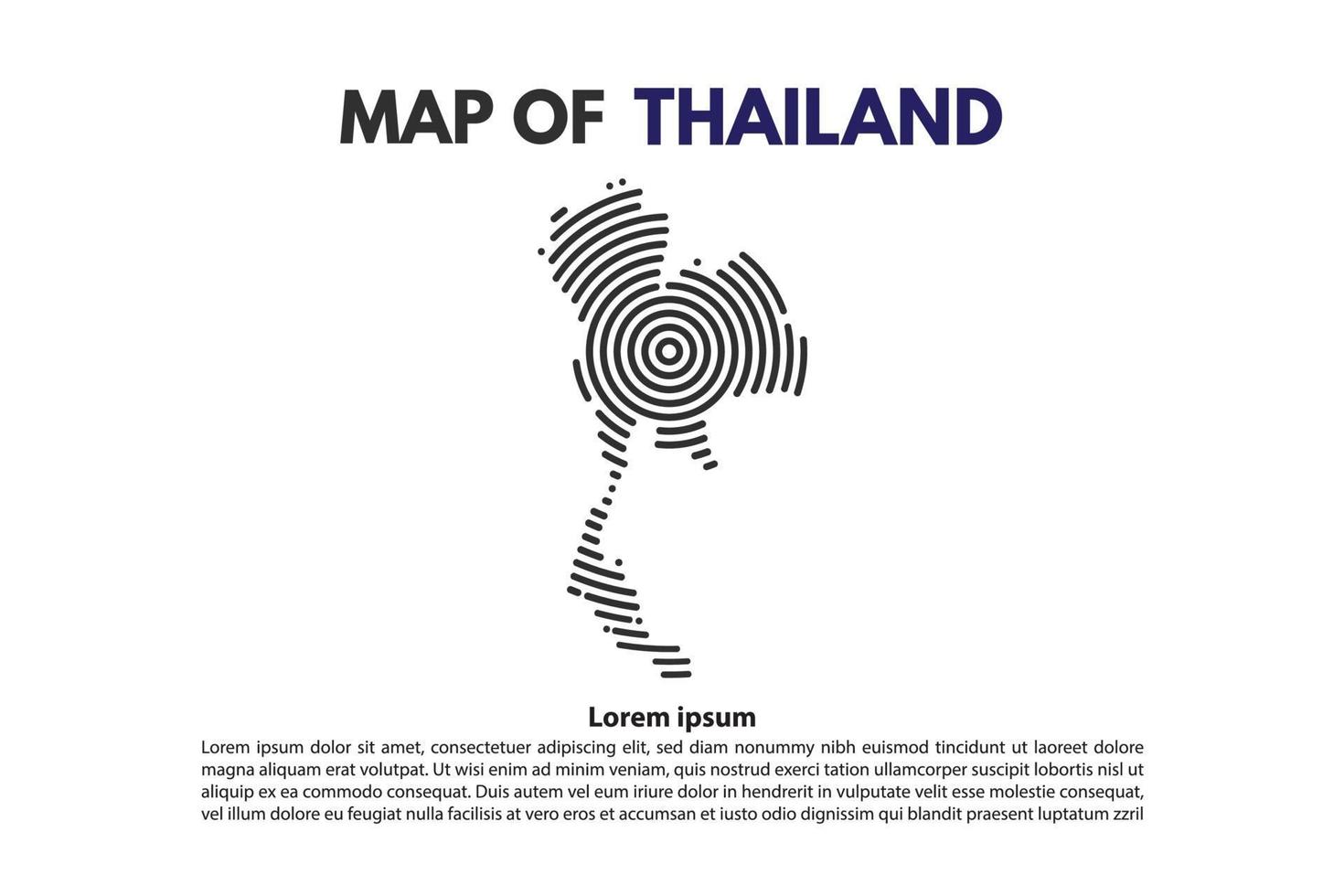 spiraal kaart van Thailand land vector vlak ontwerp vrij illustratie