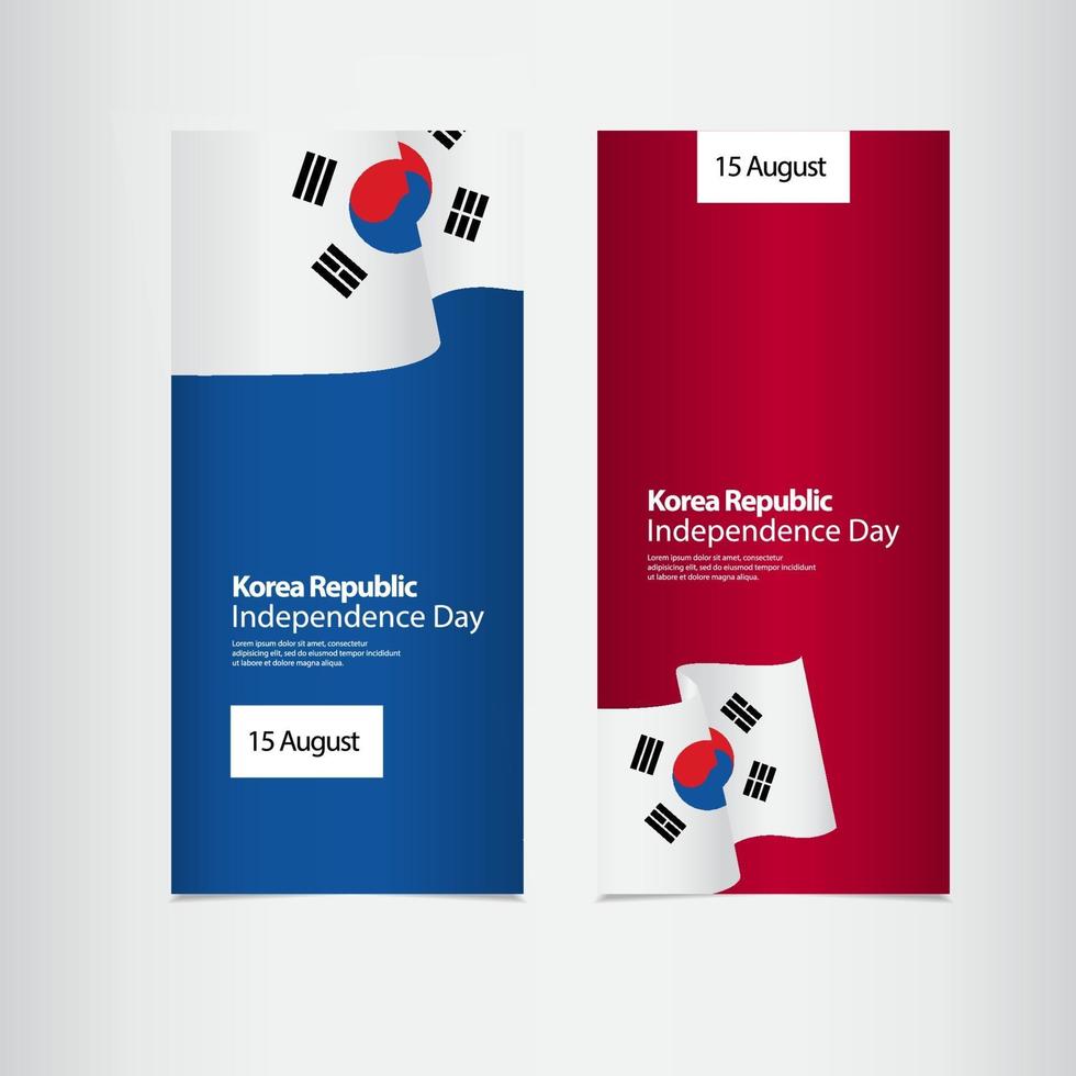 korea republiek onafhankelijkheidsdag vector sjabloon ontwerp illustratie