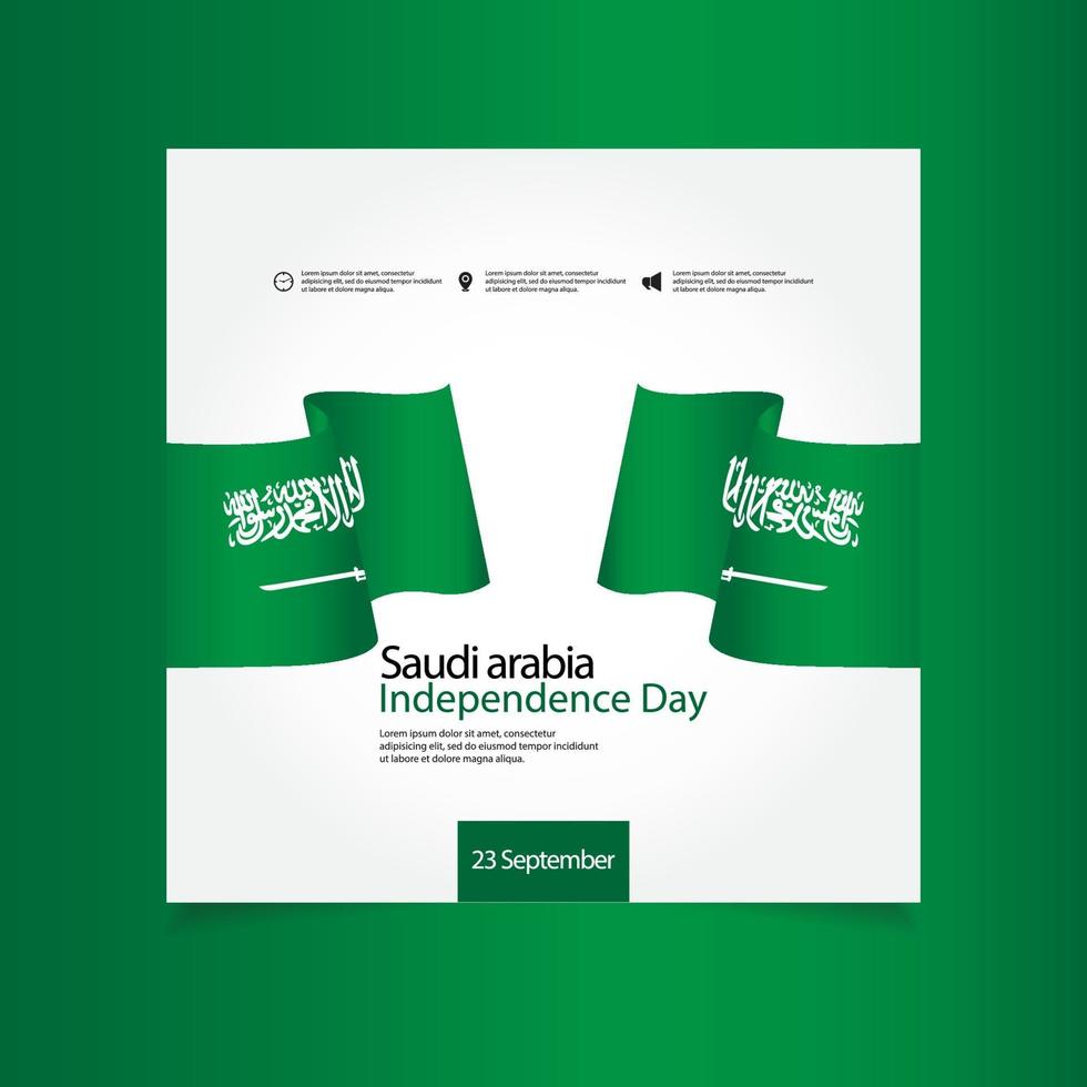 Saoedi-Arabië Onafhankelijkheidsdag vector sjabloonontwerp illustratie