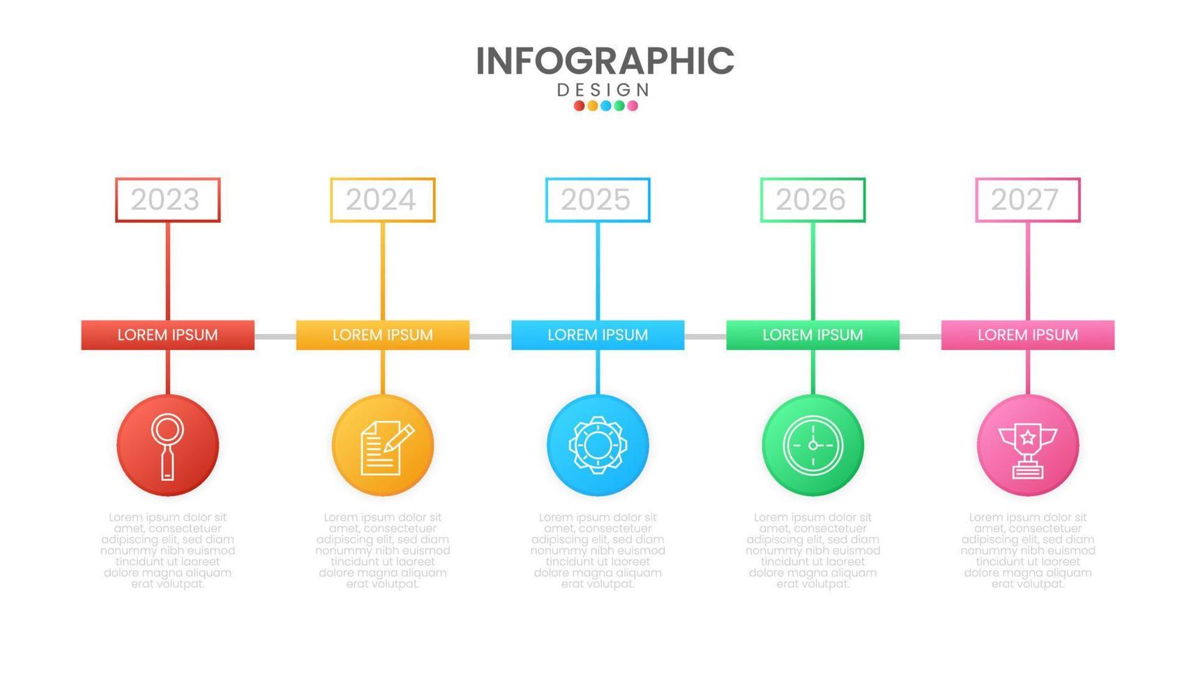 bedrijf ontwerp sjabloon van infographic tijdlijn vector