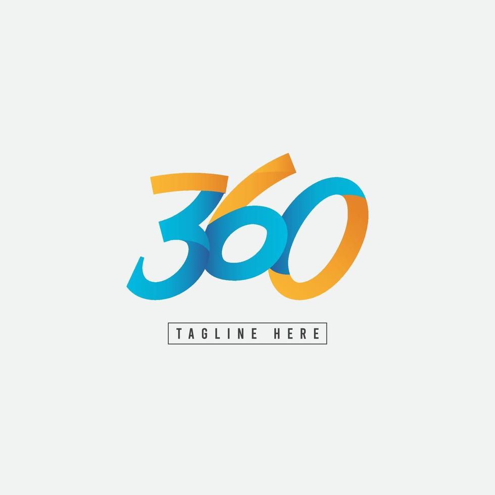 360 logo vector sjabloonontwerp illustratie