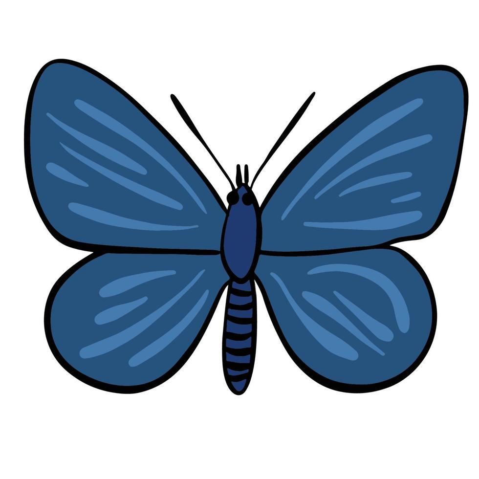 mooi marine blauw Vleugels vlinder ,Goed voor grafisch ontwerp bronnen. vector