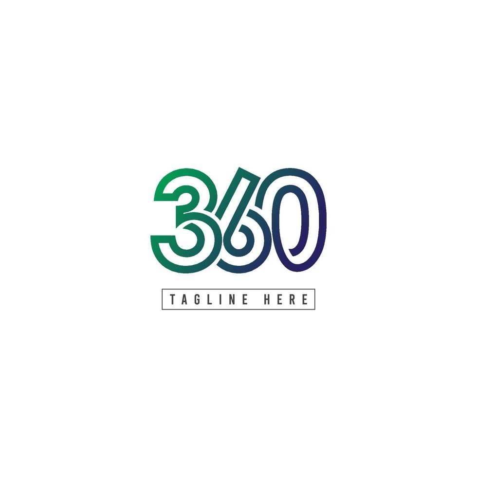 360 logo vector sjabloonontwerp illustratie