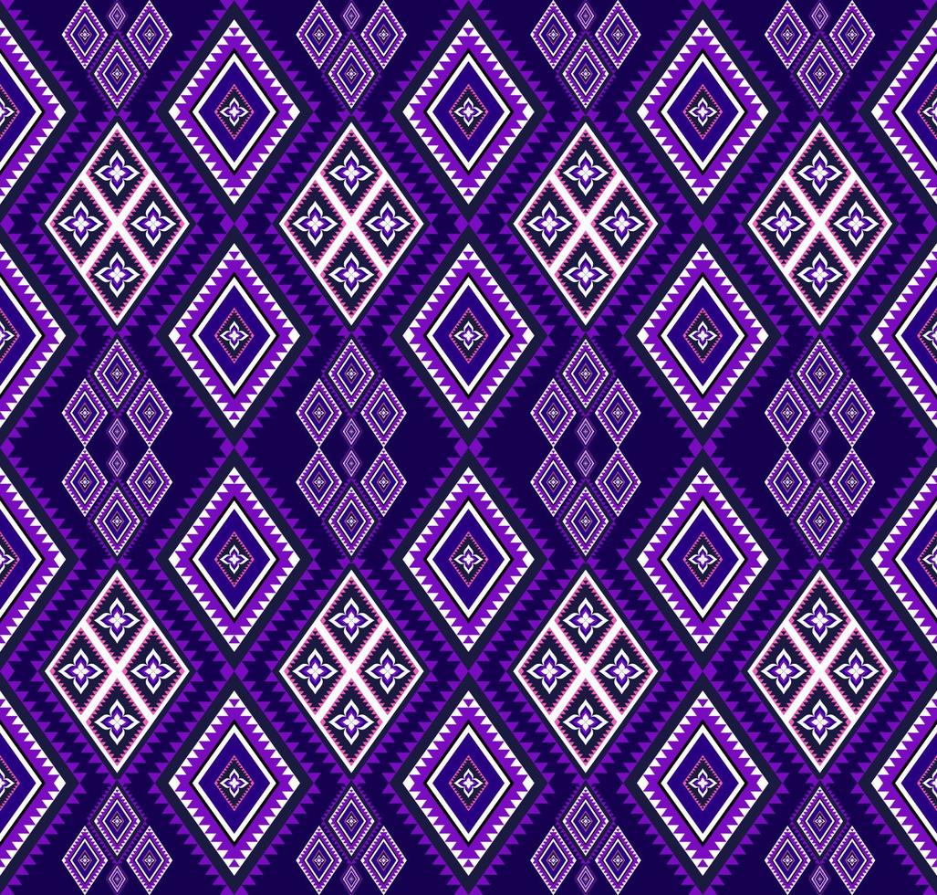 kleurrijk etnisch volk meetkundig naadloos patroon in Purper vector illustratie ontwerp voor kleding stof, mat, tapijt, sjaal, omhulsel papier, tegel en meer