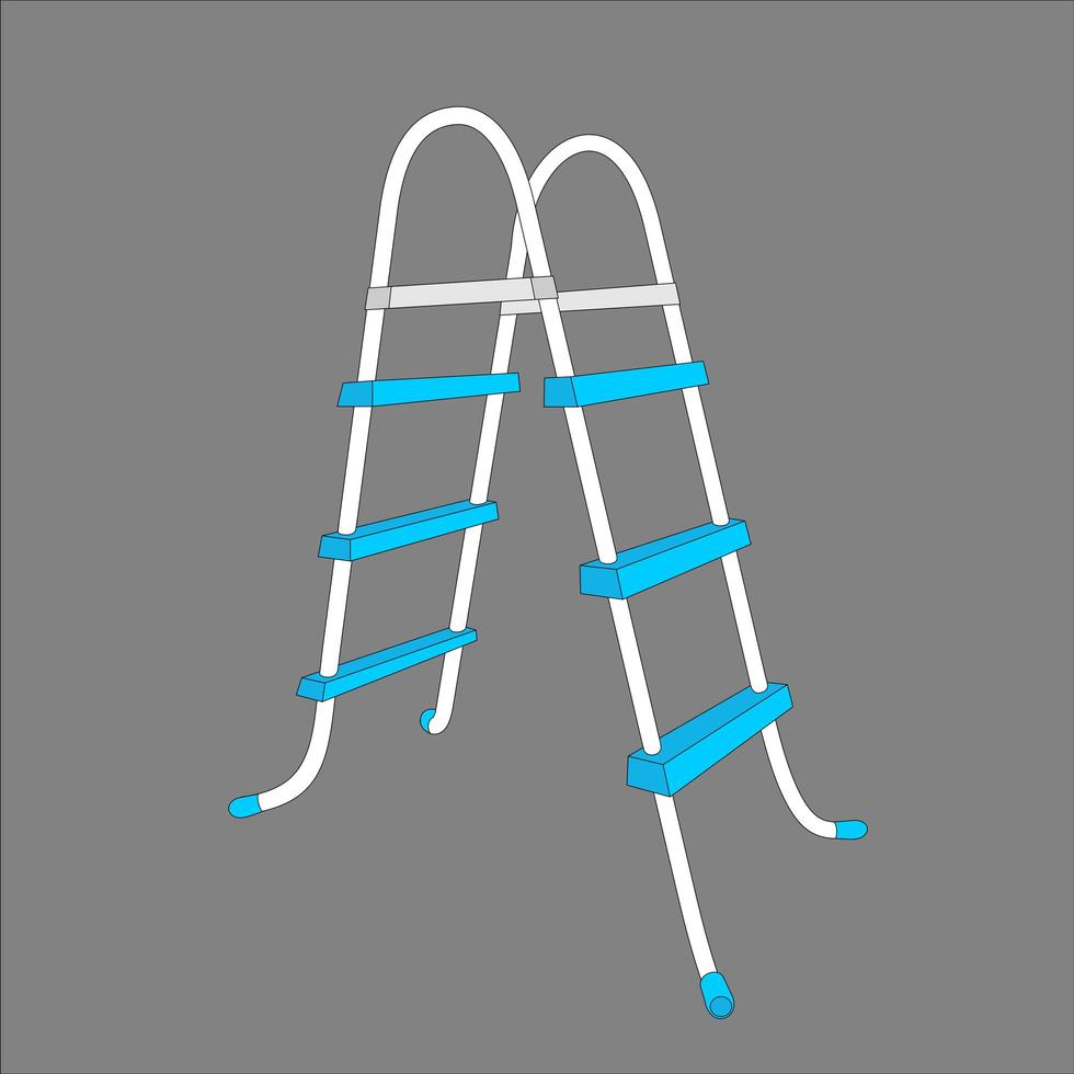 ladder voor buitenbad, lift van kunststof. tuin item vector