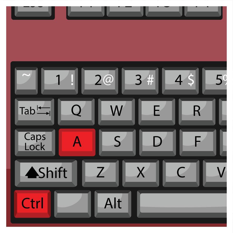 combinatie toetsenbord ctrl een vector