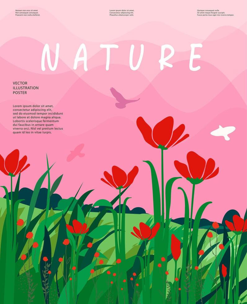 natuur en landschap. vector illustratie.