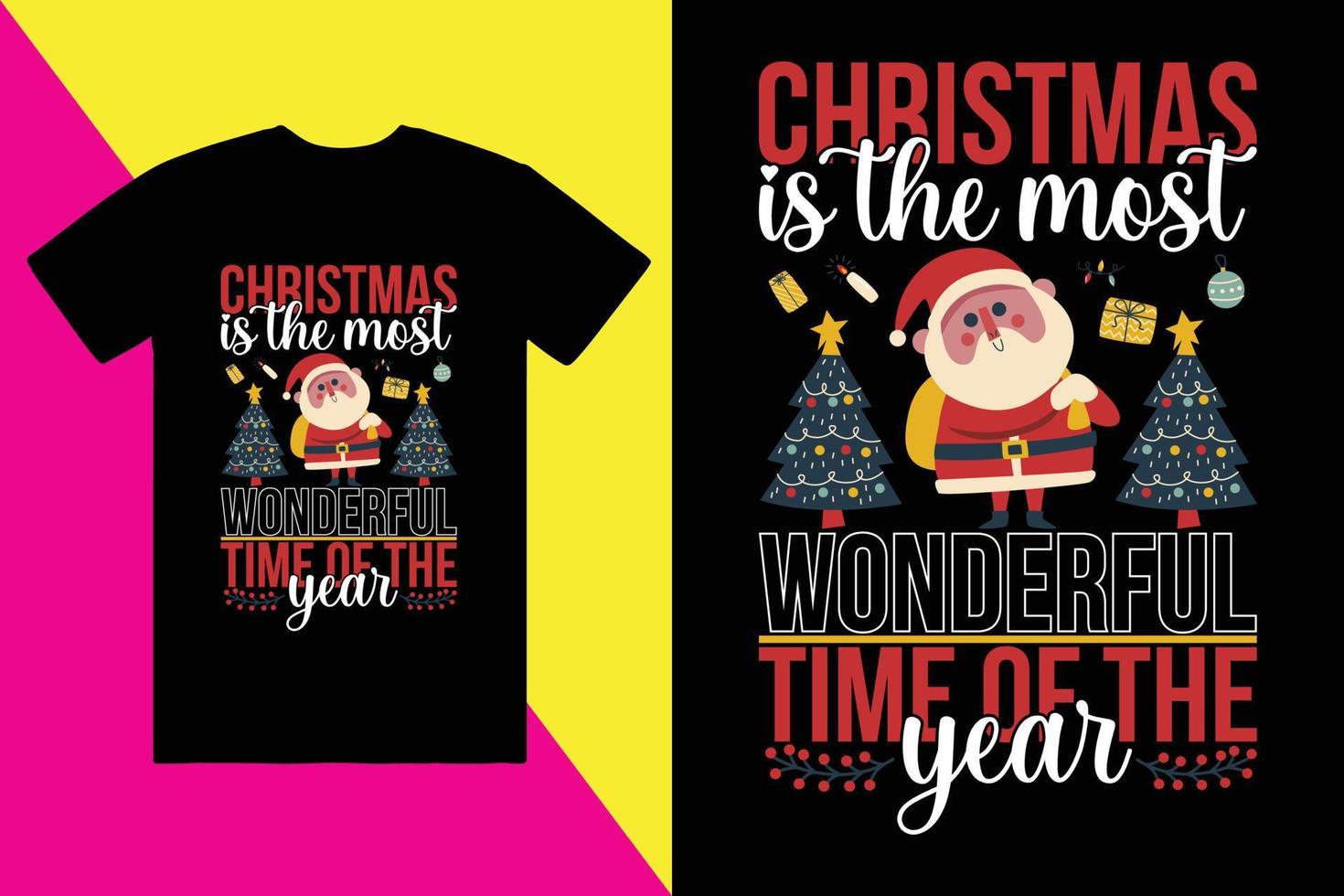 Kerstmis t-shirt ontwerp, modieus t-shirt ontwerp, de kerstman t-shirt ontwerp, vrolijk Kerstmis t-shirt vector