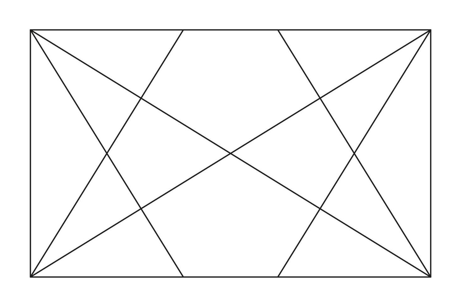 gouden verhouding sjabloon. methode gouden sectie. fibonacci reeks, nummers. gouden proporties. vector illustratie. driehoeken.