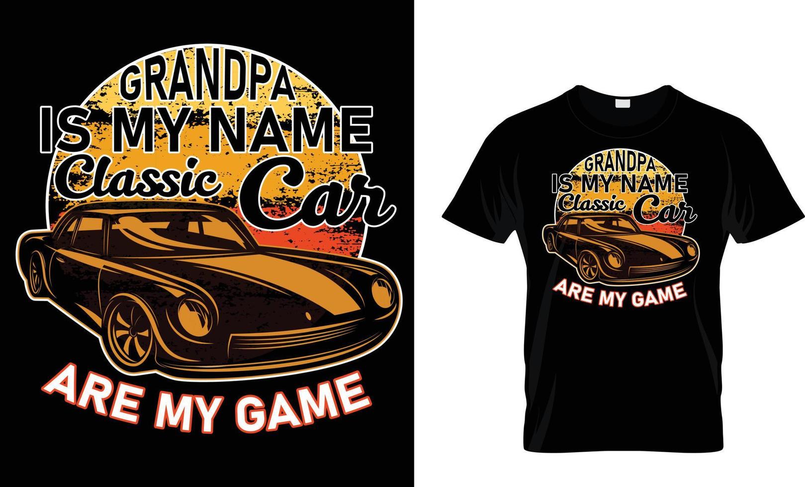 auto, klassiek, vector t-shirt ontwerp