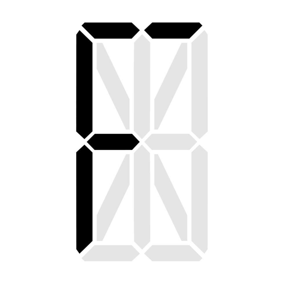 eenvoudige illustratie van digitale letter of symbool elektronische figuur van letter f vector