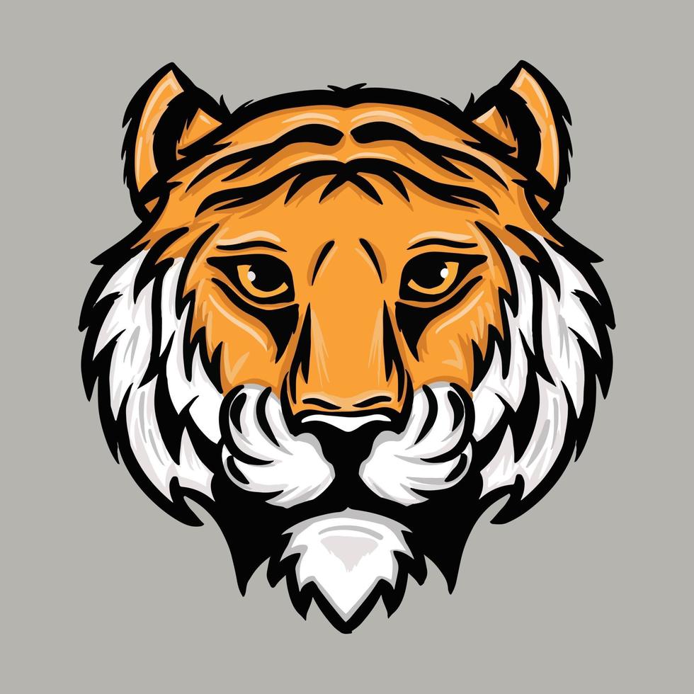 tijger hoofd vectorillustratie vector