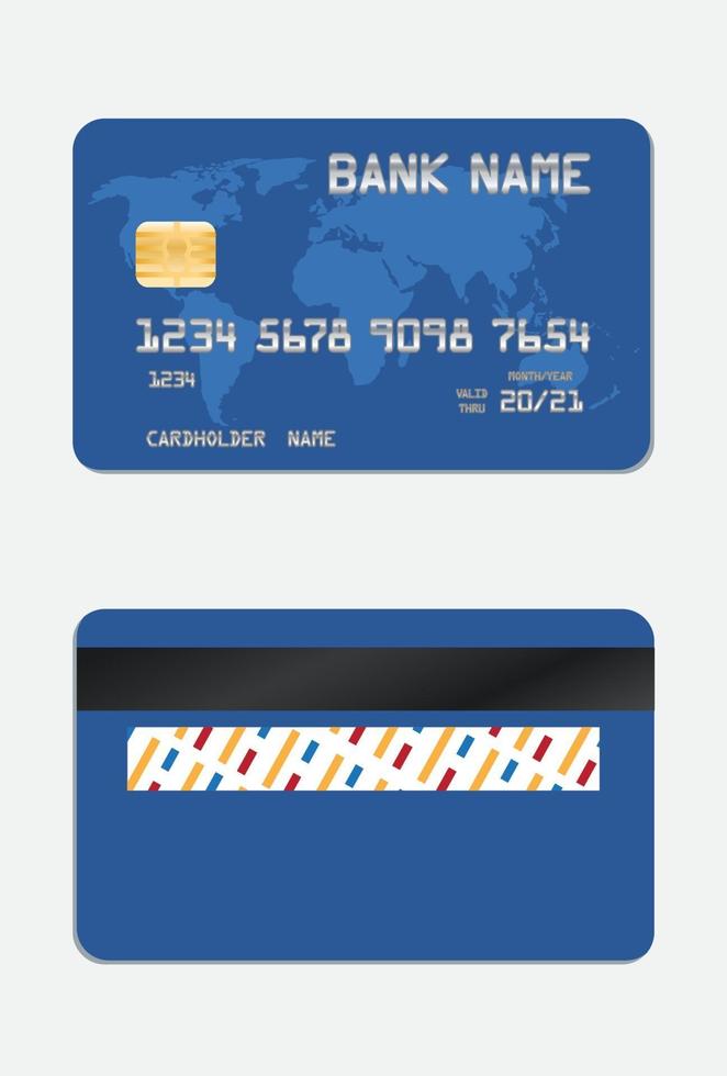 blauwe creditcard vector