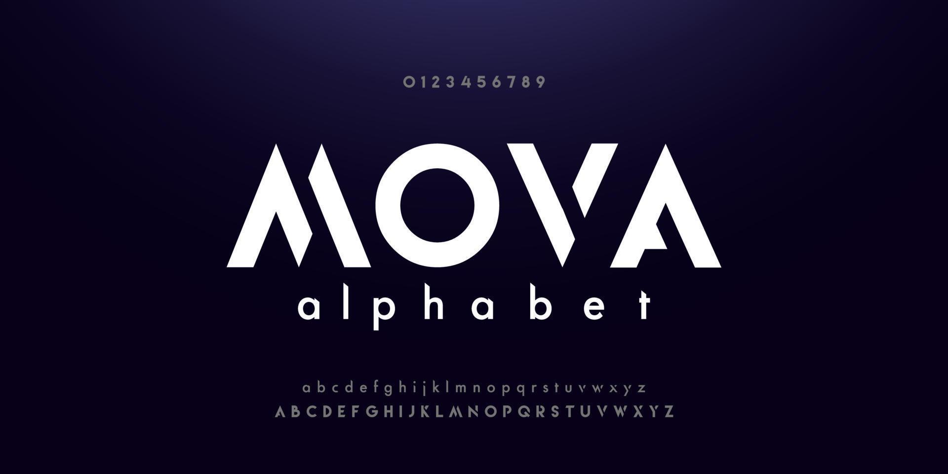 abstracte digitale moderne alfabet lettertypen. typografie technologie elektronische dansmuziek toekomstig creatief lettertype. vector illustraion