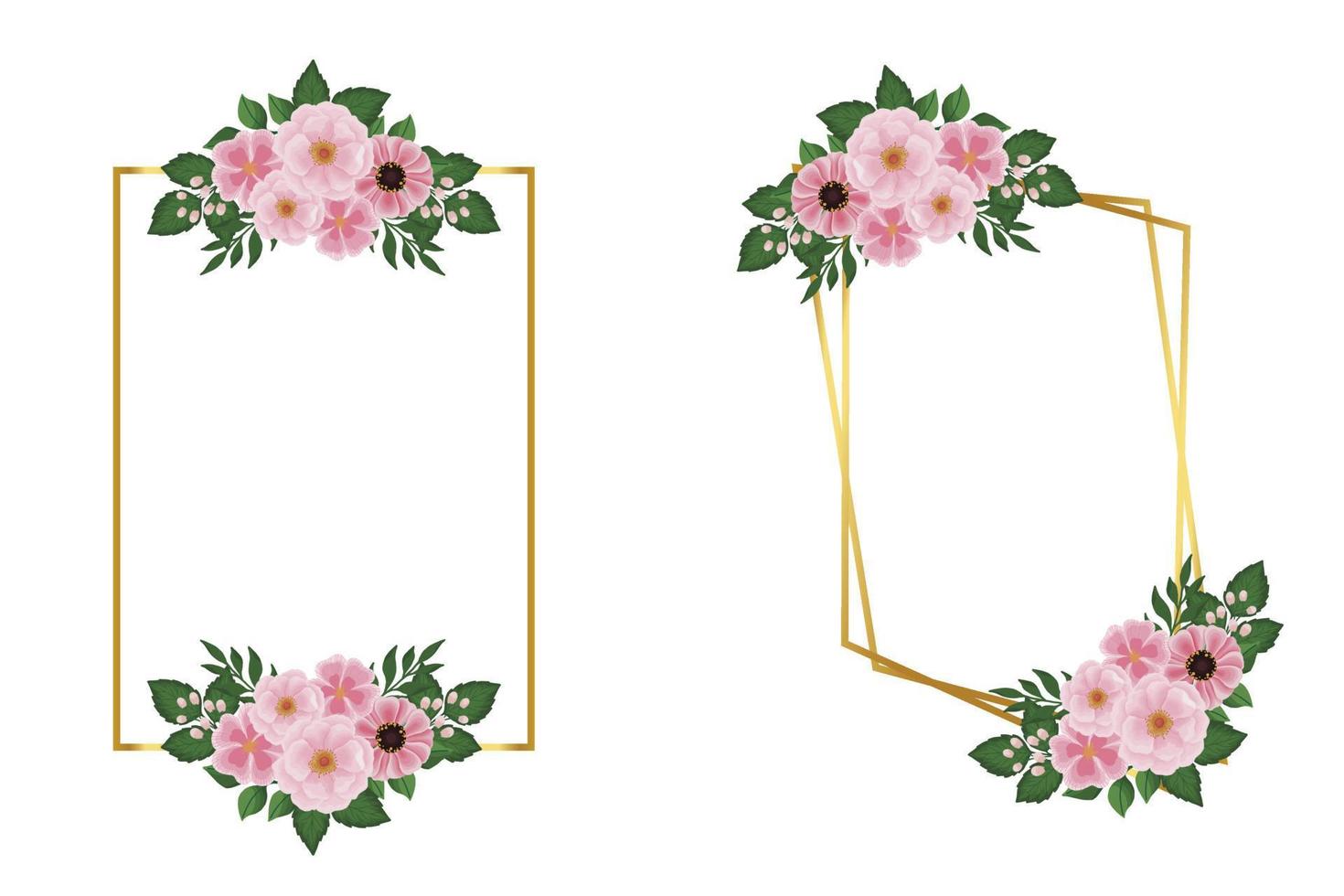 bloemen kader zinnia en pioen bloem ontwerp sjabloon, digitaal waterverf hand- getrokken vector