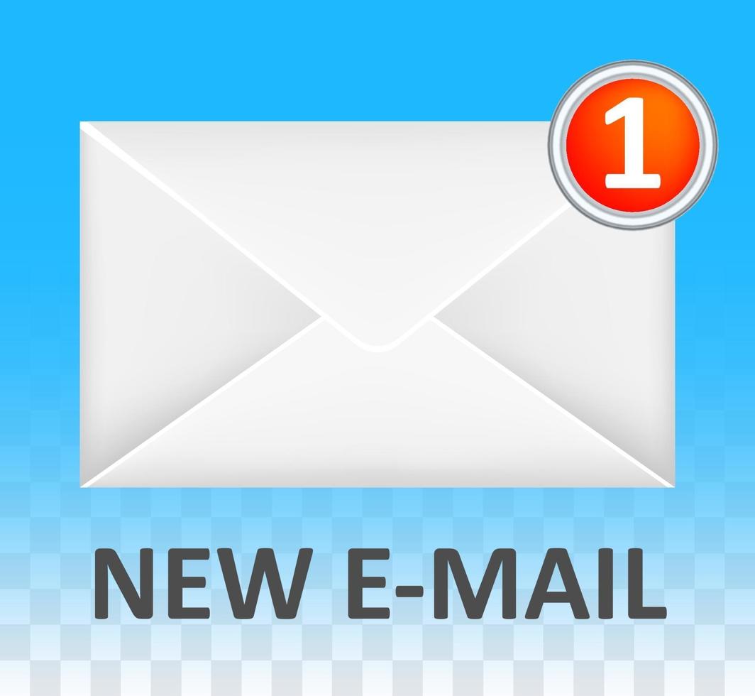 nieuwe witte gesloten e-mail envelop logo vector