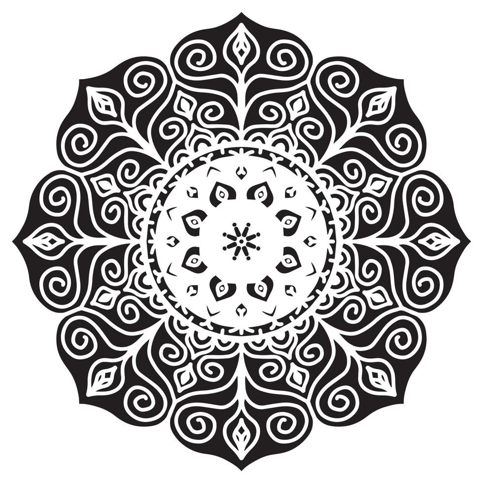 mandala patroon stencil abstract bloemen ornament vector