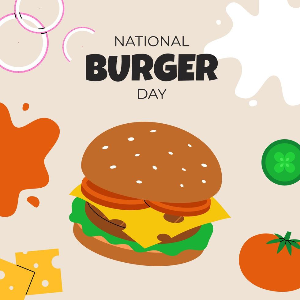 nationaal hamburger dag vector