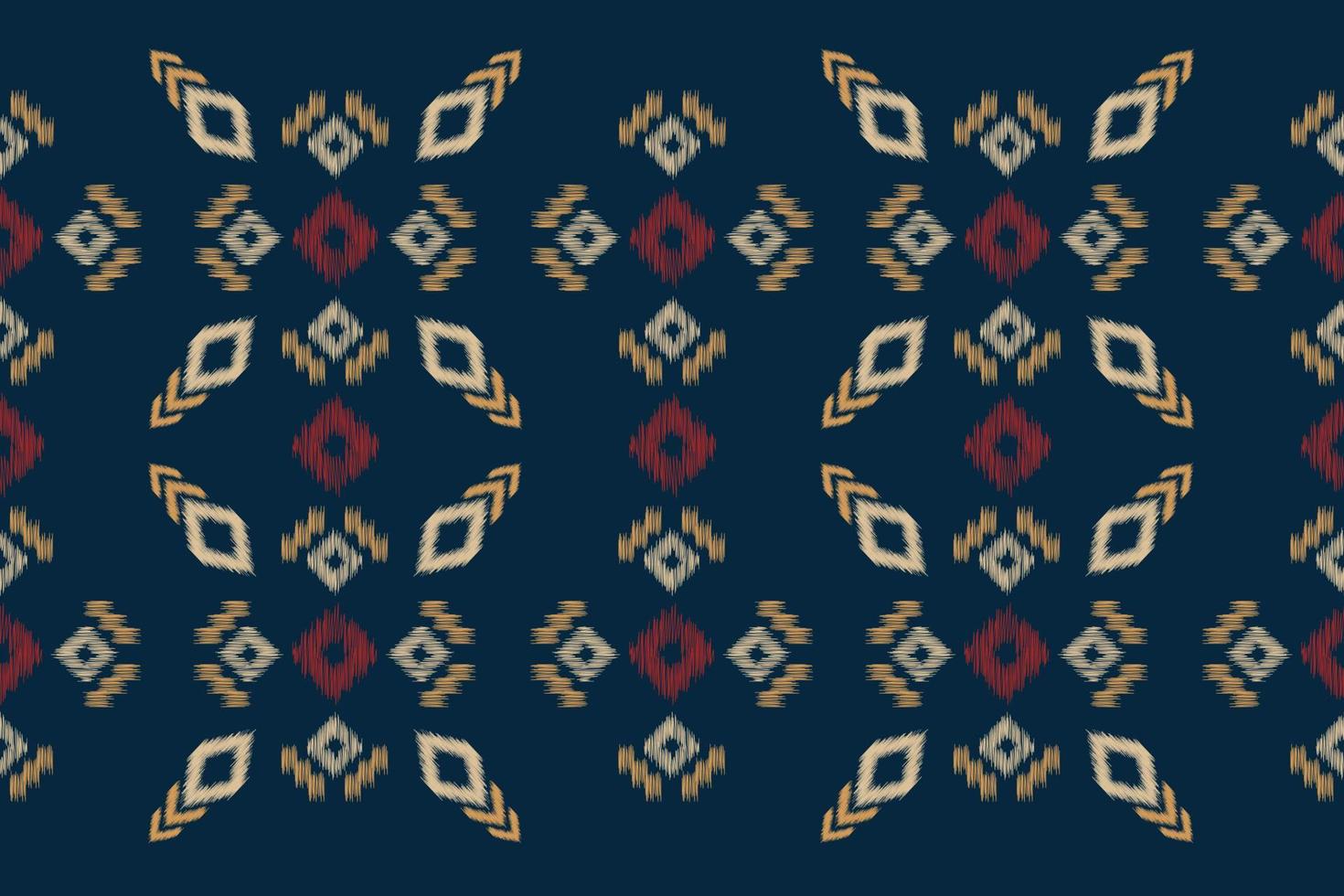 etnisch ikat kleding stof patroon meetkundig stijl.afrikaans ikat borduurwerk etnisch oosters patroon marine blauw achtergrond. abstract, vector, illustratie.voor textuur, kleding, sjaal, decoratie, tapijt. vector