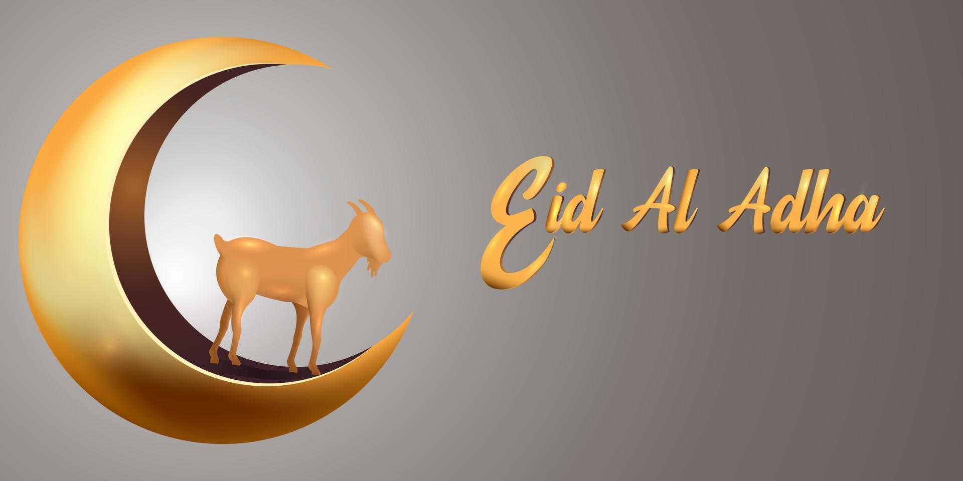 eid al adha mubarak de viering van moslim gemeenschap festival achtergrond ontwerp.vector illustratie. grijs achtergrond. vector