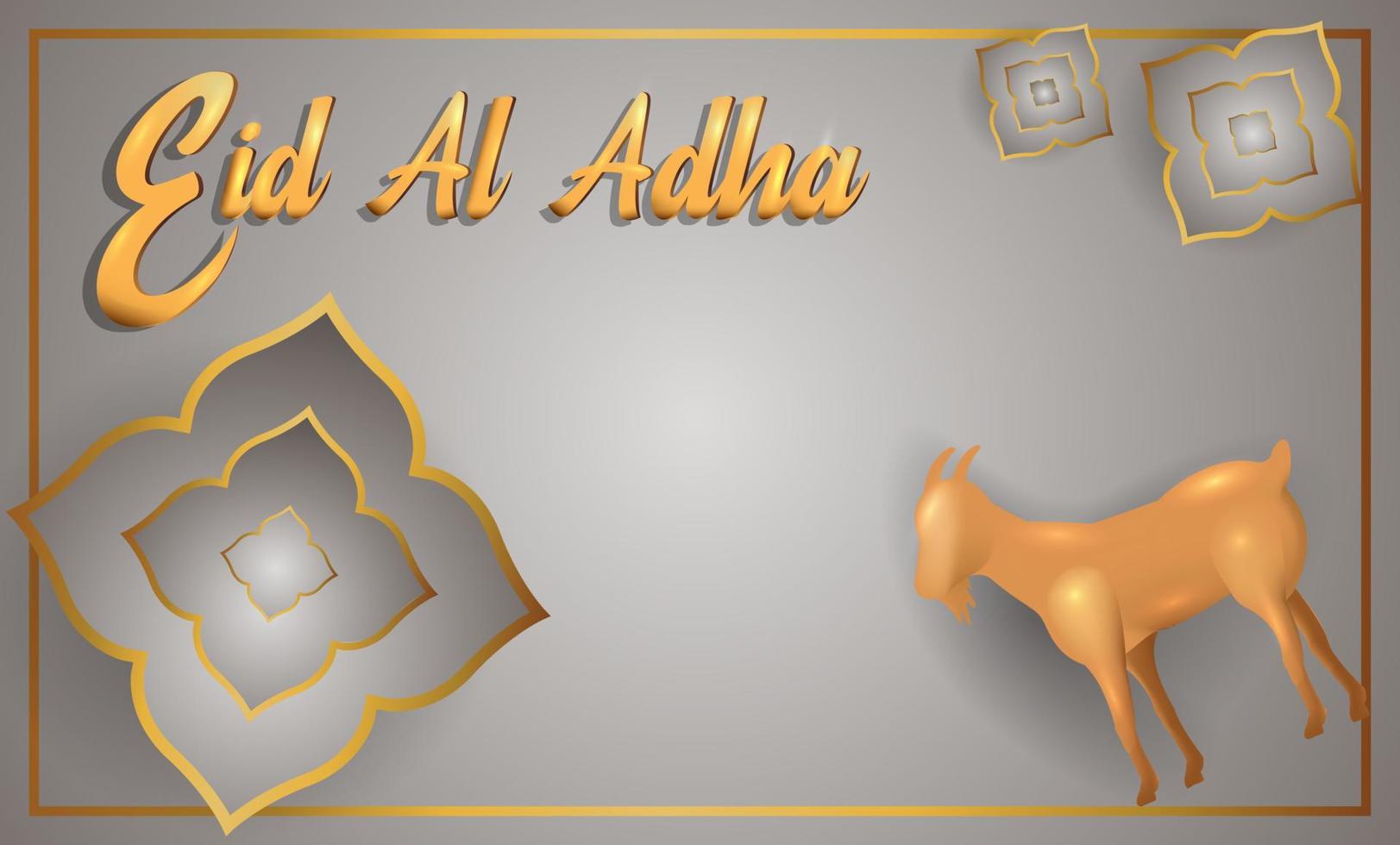 eid al adha mubarak de viering van moslim gemeenschap festival achtergrond ontwerp.vector illustratie. grijs achtergrond. vector