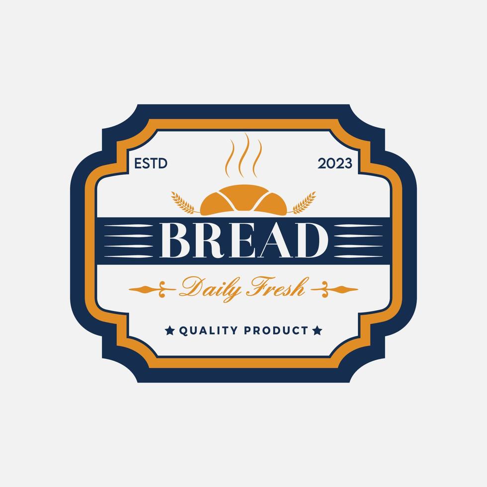 brood wijnoogst retro logo ontwerp vector